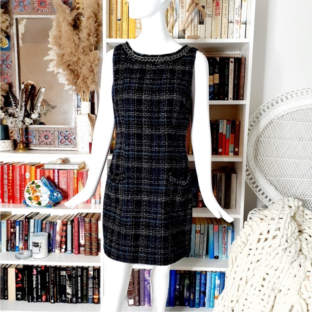 Teal and black plaid dress sleeveless never worn